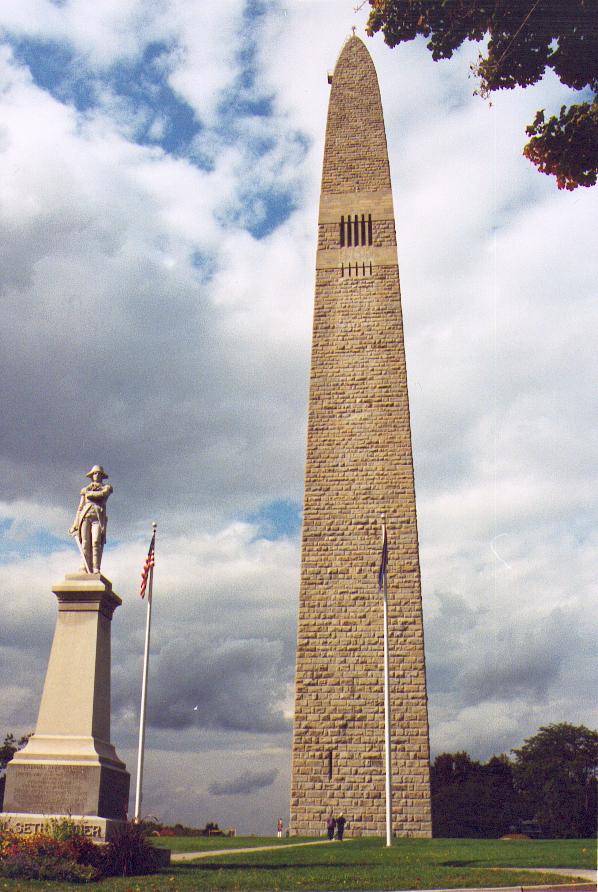Bennington Battle Monument with Seth Warner Monument in foreground